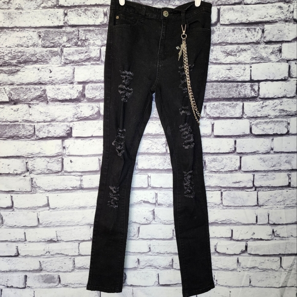 Killstar Denim - Killstar 'R.I.P. Slash' Black Jeans - XS